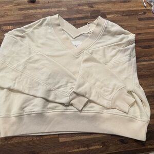 Aerie Cream V-Neck Sweater
